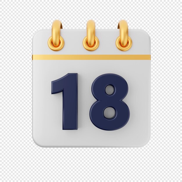 3d calendario fecha evento icono ilustración render