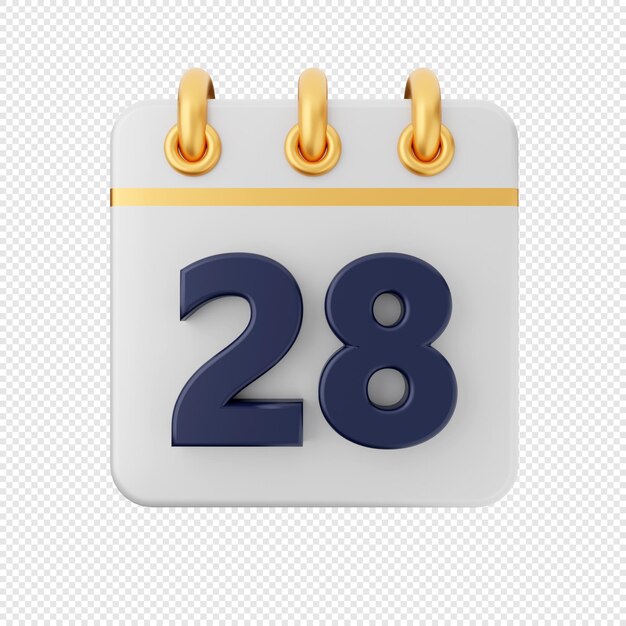 3d calendario fecha evento icono ilustración render