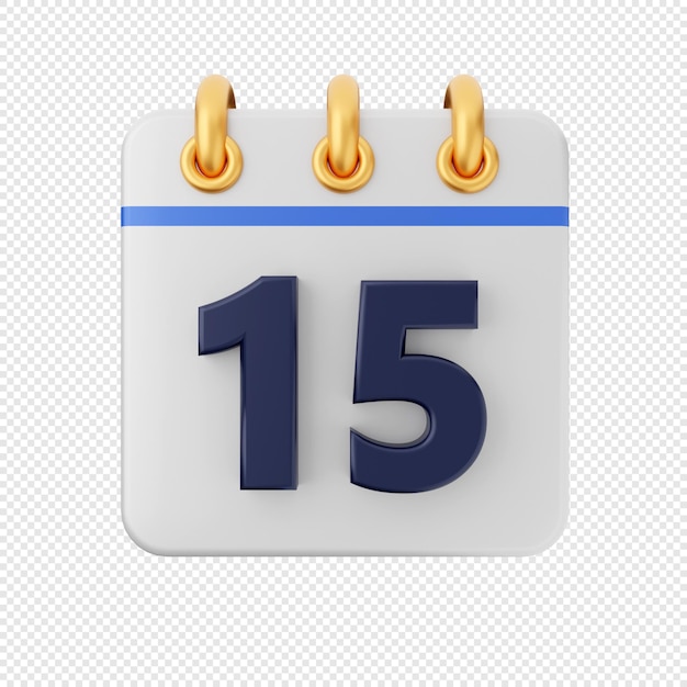 3d calendario fecha evento icono ilustración render