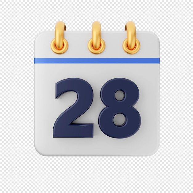 3d calendario fecha evento icono ilustración render