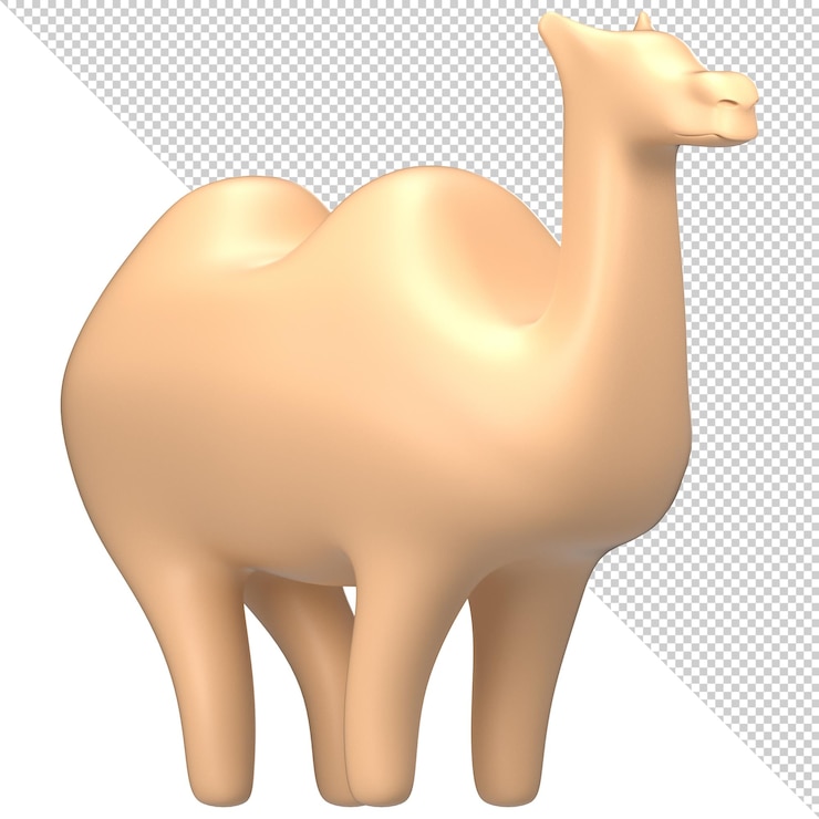 PSD 3d camello árabe para el ramadán y la ilustración del icono de eid