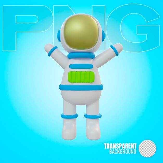 PSD 3d-cartoon-astronaut