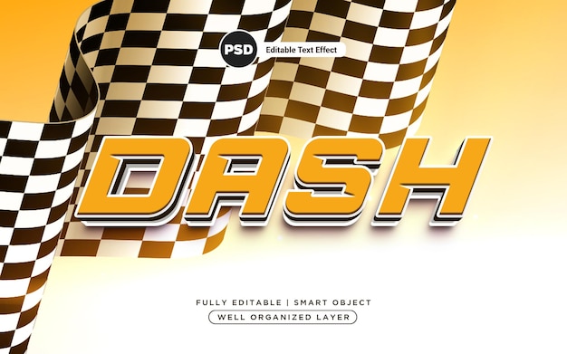 3d cartoon dash editable text effect