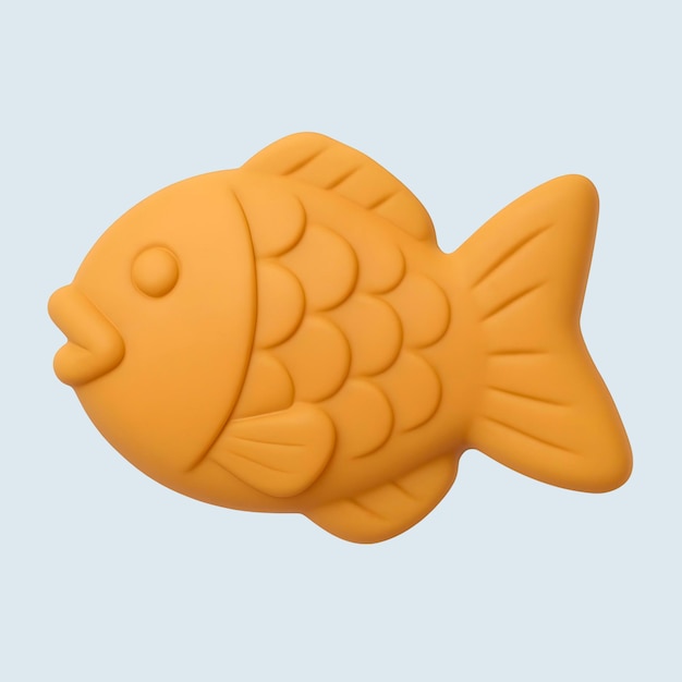 3D Cartoon Goldfish Cookie