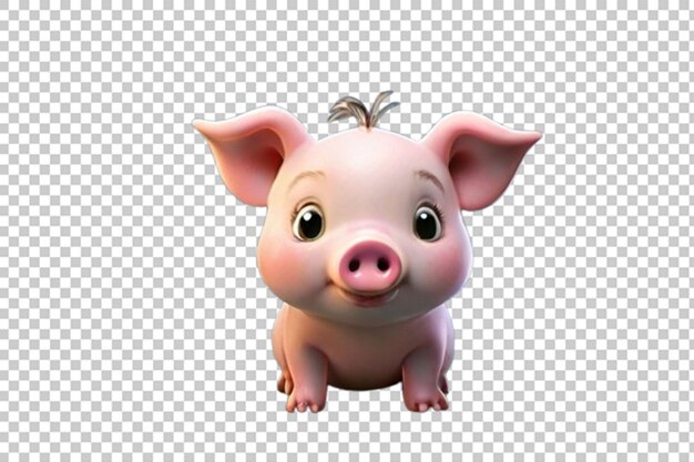 PSD 3d-cartoon kleines schwein