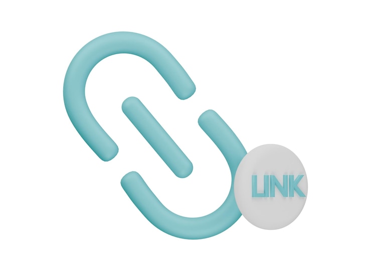 PSD 3d cartoon link icon