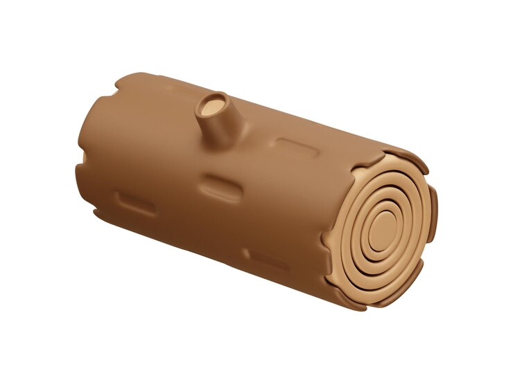 PSD 3d-cartoon-log mit zweigdetails