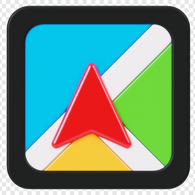 3D Cartoon Navigation Icon