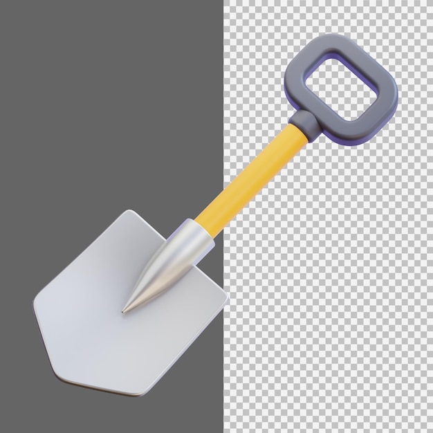 3D-Cartoon-Schaufel-Illustration