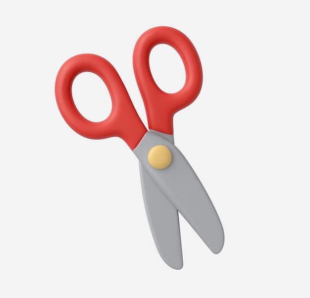 3D-Cartoon-Schere