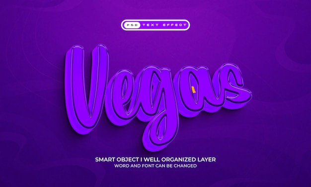 3D Cartoon Vegas Editable Text Effect
