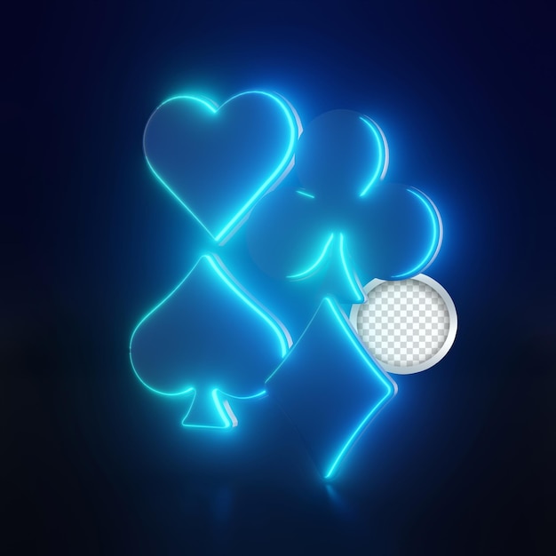 3D-Casino-Poker-Ikonen und Baccarat-Symbole