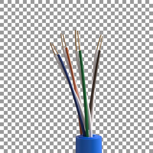 3d-Cat6-Kabel mit Kupferdrähten