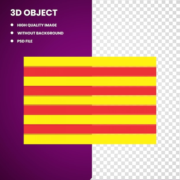 PSD 3d cataluña señora estelada bandera