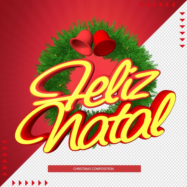 PSD 3d para la celebración de la temporada de navidad