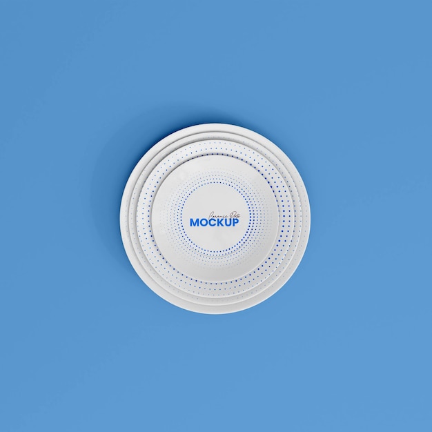 3D Ceramic Plate Mockup