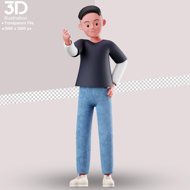 3D Character Love 3D Render Illustration on isolated Background PNG Style