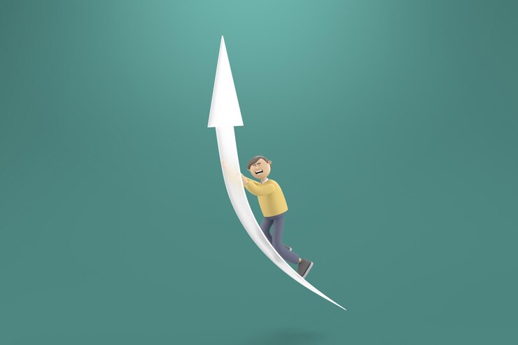 PSD 3d character young man in business concept