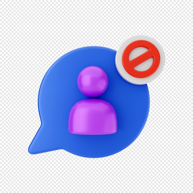 3d chat bubble notification icon block contact