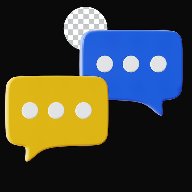 3D-Chat-Bubbles-Illustration für Kommunikation und Nachrichtensendung