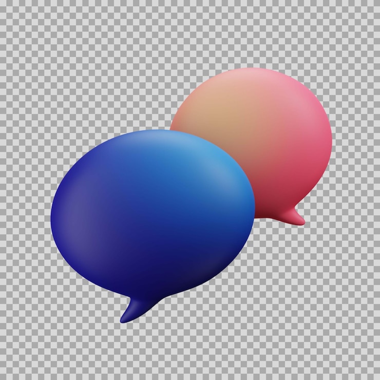 PSD 3d chat dynamic color icon