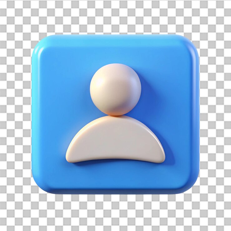PSD 3d chat icon user notification isolated on transparent background