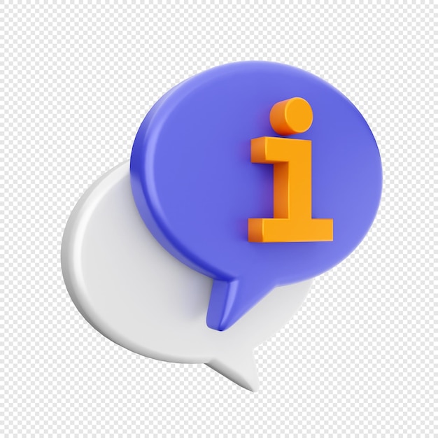 3D-Chat-Nachricht-Mail-Symbol-Illustration