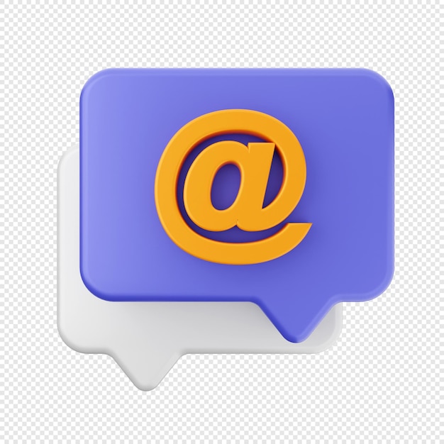 3D-Chat-Nachricht-Mail-Symbol-Illustration