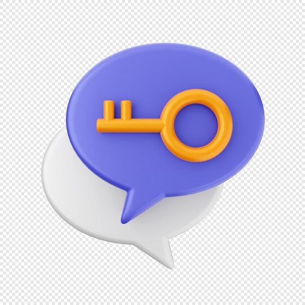 3D-Chat-Nachricht-Mail-Symbol-Illustration