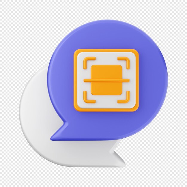 3D-Chat-Nachricht-Mail-Symbol-Illustration