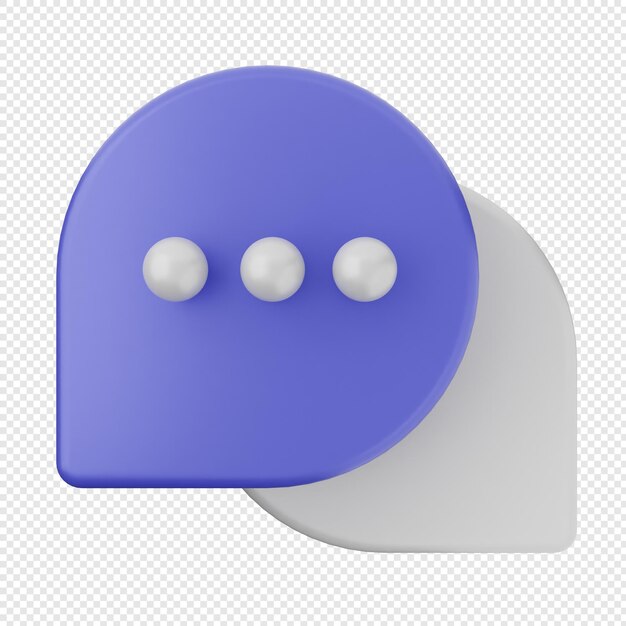 3D-Chat-Sprach-Sprache-Bubble-Symbol-Illustration