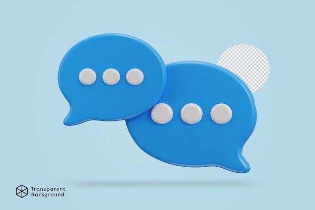 3D-Chat-Sprechblasen-Symbol-Illustration