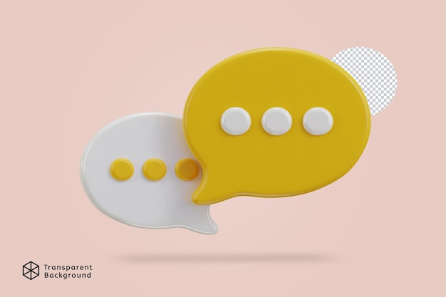 3D-Chat-Sprechblasen-Symbol-Illustration
