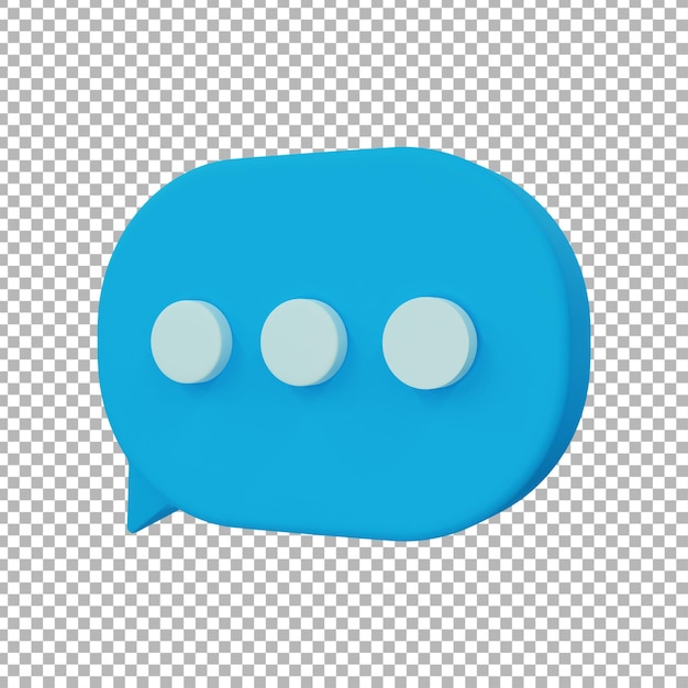 3d-chat-symbol isoliert premium-design