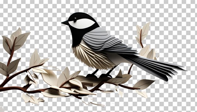 PSD 3d chickadee pngtransparent