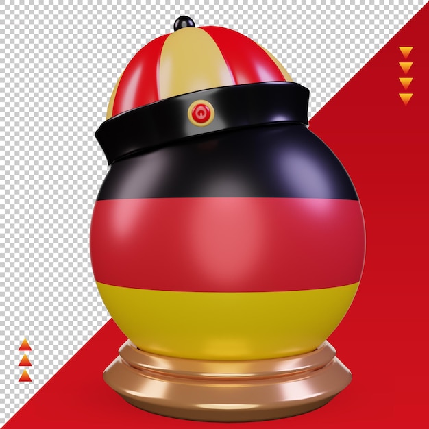 PSD 3d chinesisches neujahr deutschland flagge rendering vorderansicht