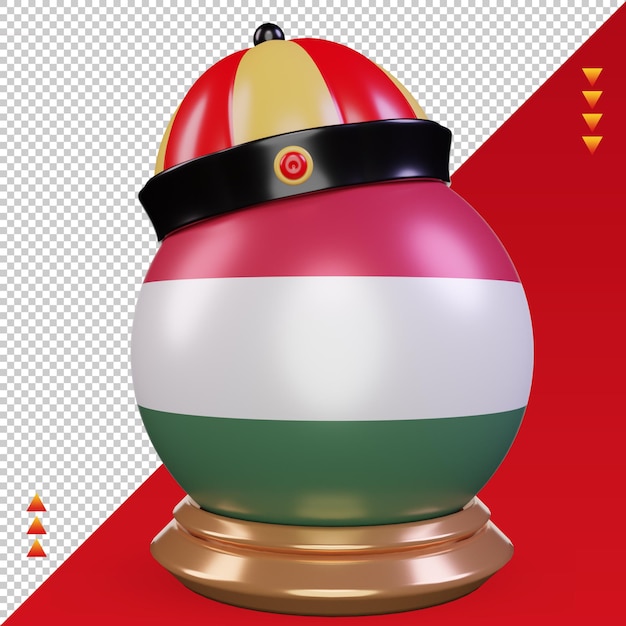 PSD 3d chinesisches neujahr ungarn flagge rendering vorderansicht