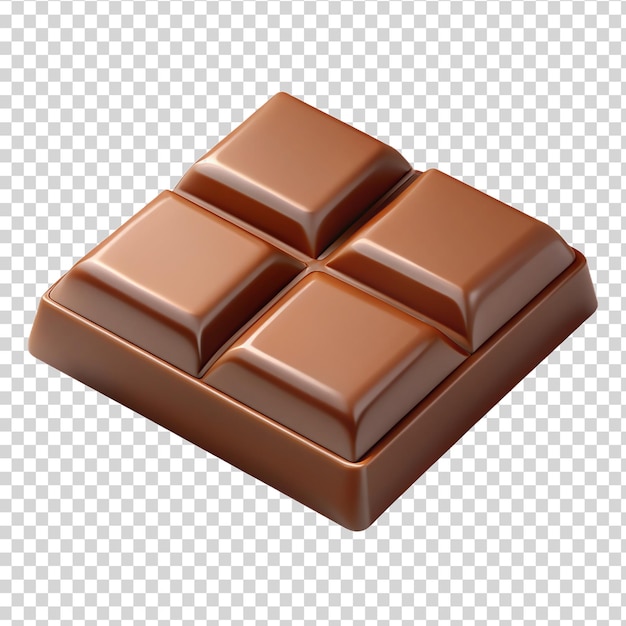 PSD 3d chocolate aislado sobre un fondo transparente