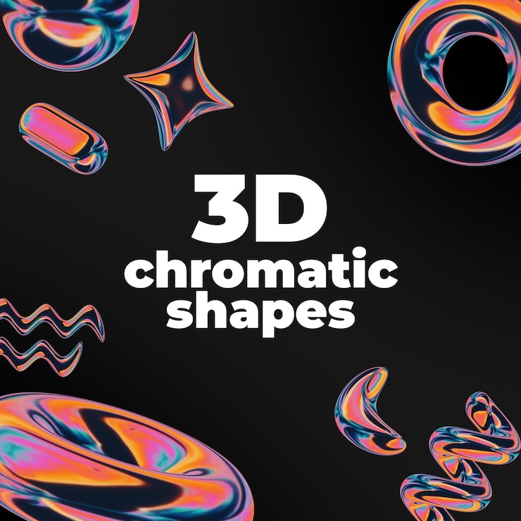 PSD 3d-chromatische formen