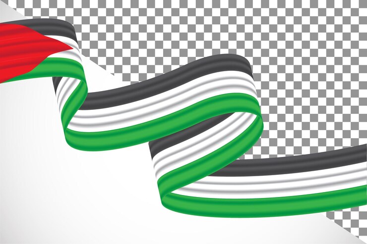 PSD 3d cinta de la bandera de palestina12