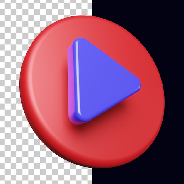 3d circle with play icon