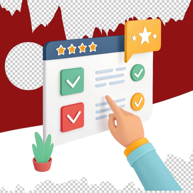 PSD 3d clicking on website icon