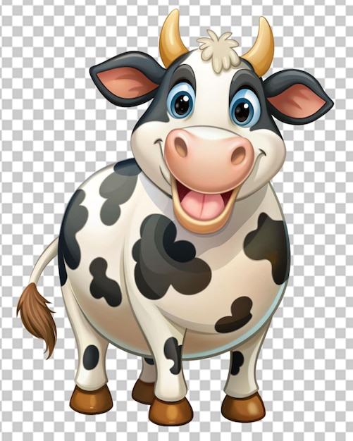 PSD 3d clip de una vaca muy linda png