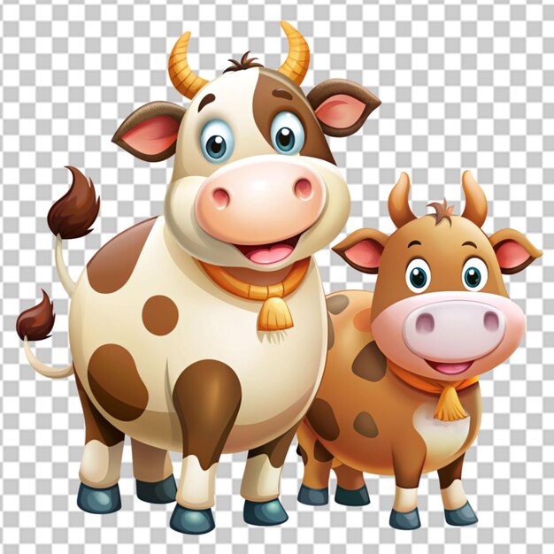 PSD 3d clip de una vaca muy linda png