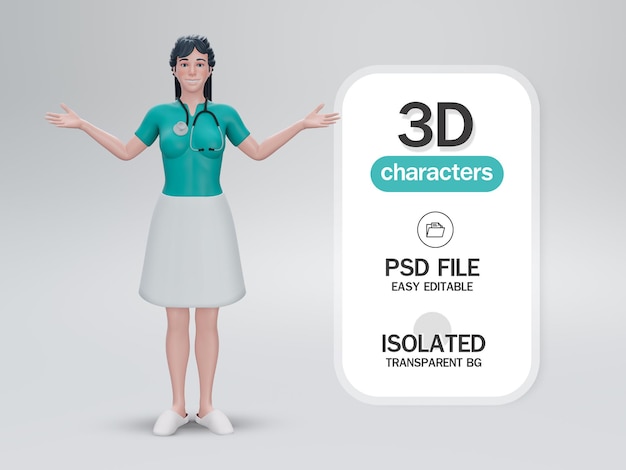 3D-ClipArt auf Hintergrund isoliert. Professionelle medizinische Präsentation