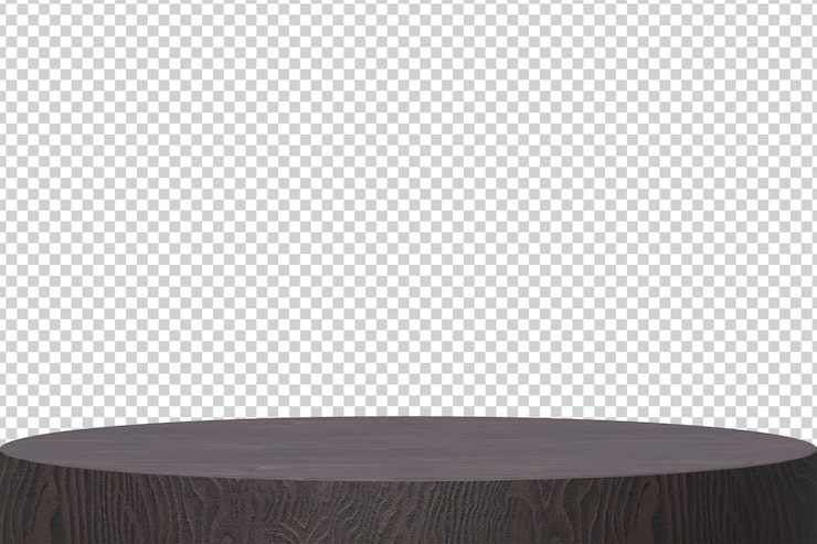 PSD 3d close up wooden table top