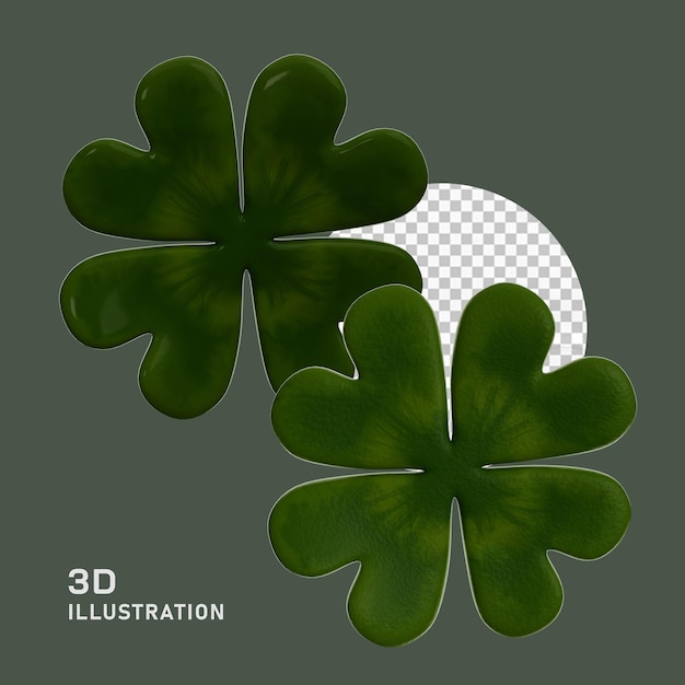 PSD 3d clover irlandês psd