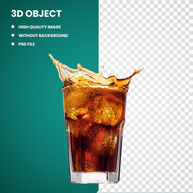 3d Coca-Cola Erfrischungsgetränk Saft Coca-Cola Getränk Soda Trinkglas