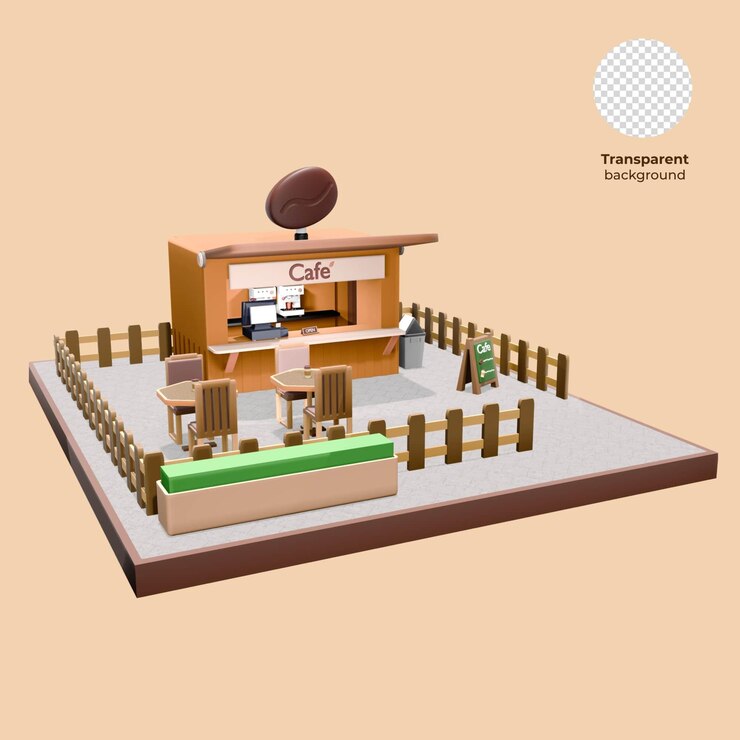 3D CoffeCafe Icon PSD