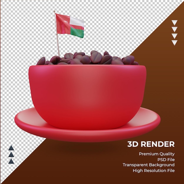 3d Coffee Day Oman Flag Rendu Vue De Face